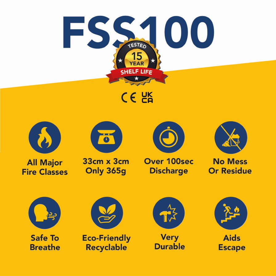 Fire Safety Stick 100 Second Discharge Basic Pack